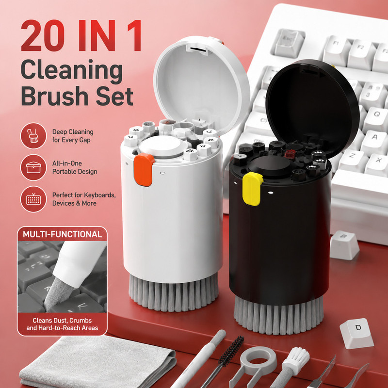 Useful Electronic Gadgets - Ready Stock 20-In-1 Keyboard Cleaning Kit