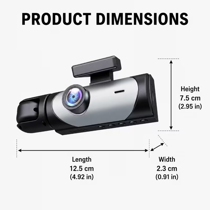 2/3-Channel HD Dashcam, 1080p  - Panoramic Dash Cam 360 评论和价格