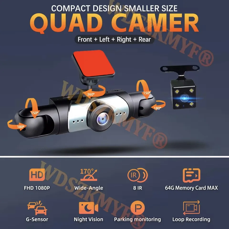 360° Panoramic DashCam 1080P 3 - Panoramic Dash Cam 360 评论和价格