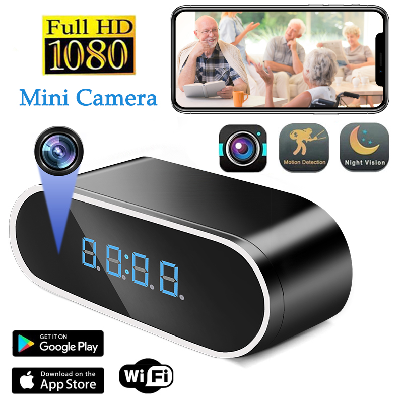 Full HD 1080P Alarm Clock Mini - Compact Camera Mirrorless 评论和价格