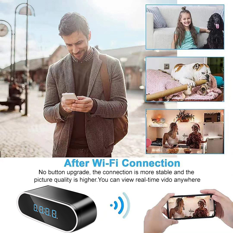 Full HD 1080P Alarm Clock Mini - Compact Camera Mirrorless 评论和价格