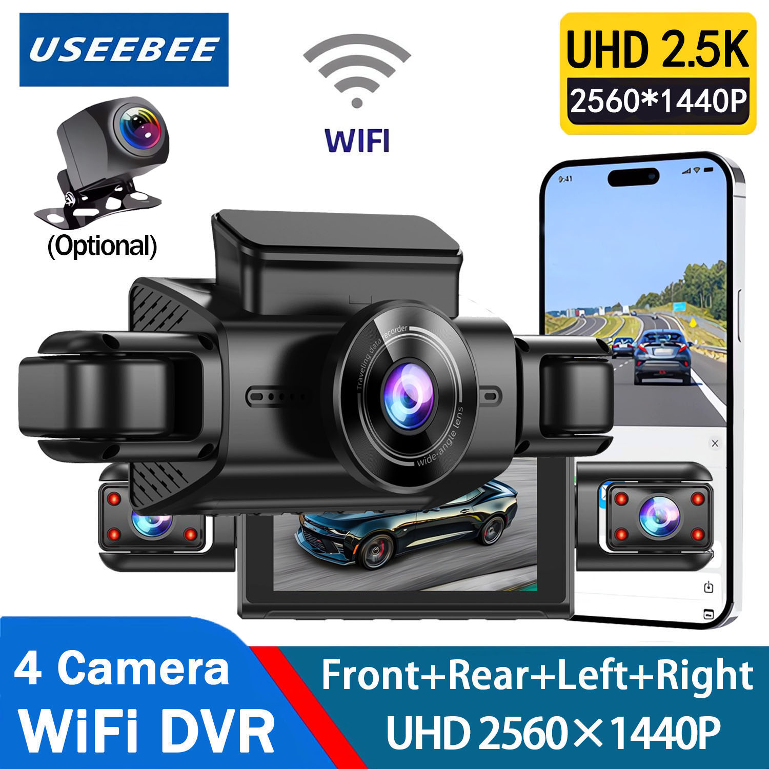 360 Degree 4 Cameras Dash Cam  - Panoramic Dash Cam 360 评论和价格