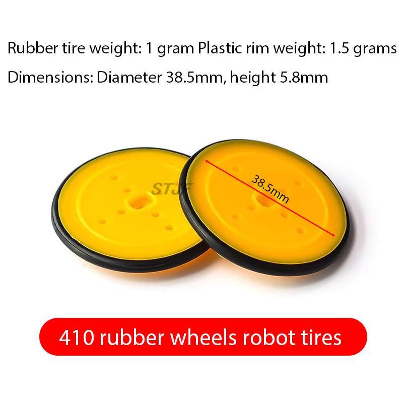 10pcs 410 rubber wheels robot  - New Gadgets Electronic 评论和价格