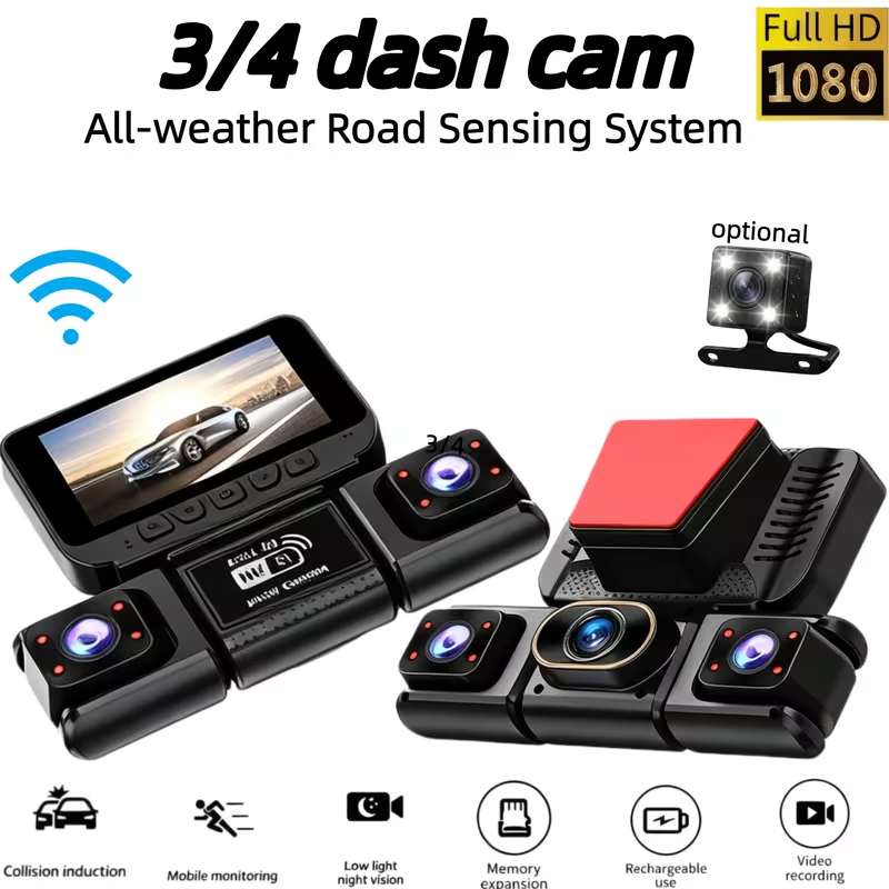 3/4CH WiFi 360° Panoramic Dash - Panoramic Dash Cam 360 评论和价格